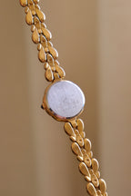 Vintage 90s Ladies Gold Seiko Exceline Watch with Diamond Accents Working