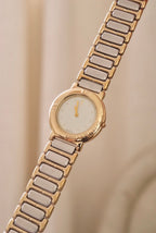 Vintage YSL Ladies Dual Tone White Dial Watch Working