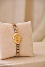 Vintage Ladies Oris Gold Plated Watch with a Stretch Band Manual Wind Working