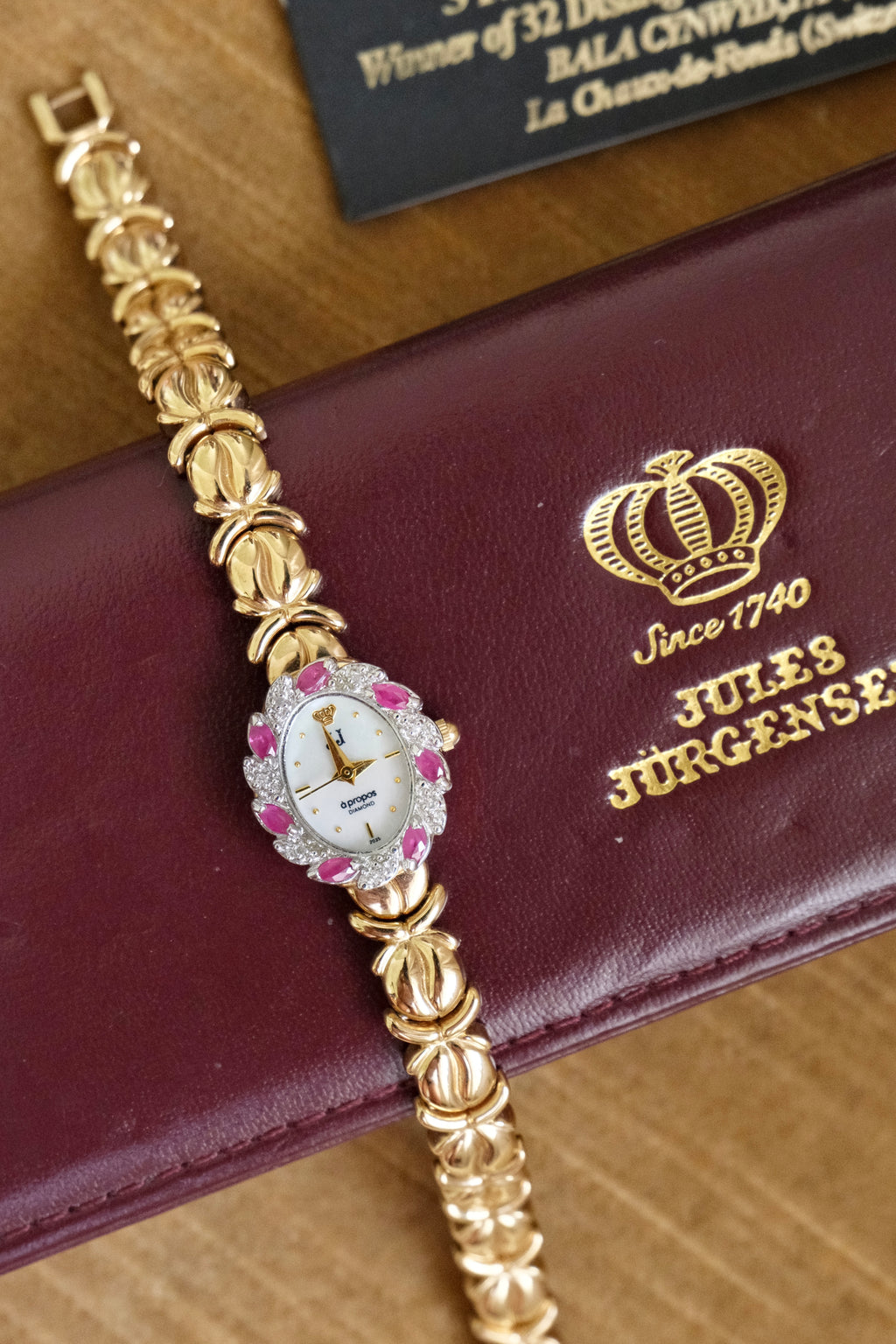 Vintage Jules Jürgensen Ladies Diamond and Ruby Cocktail Watch