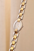 Vintage Tissot Ladies Two Tone Bracelet Watch – 1990s Swiss Made Dress Watch