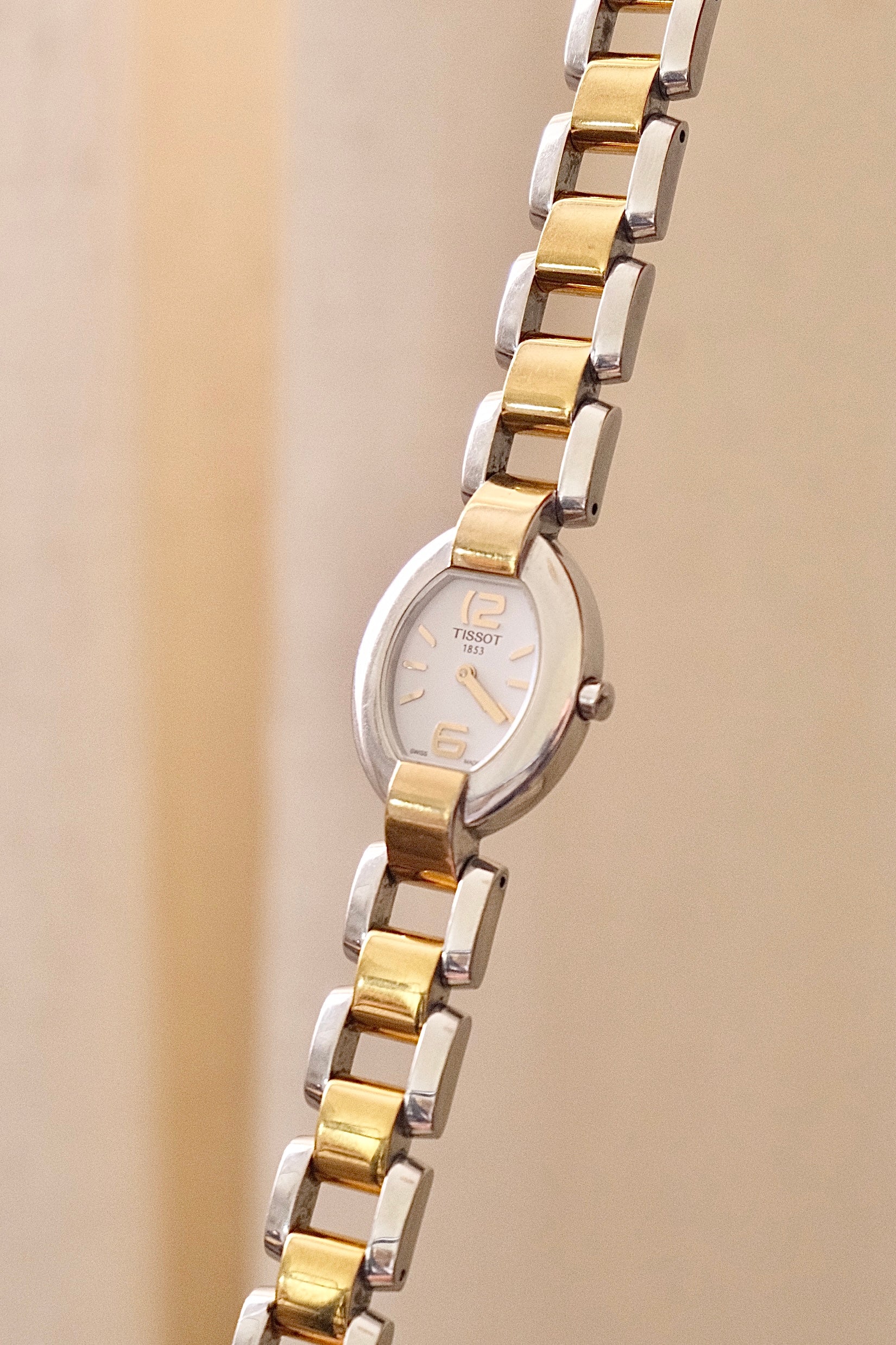 Vintage Tissot Ladies Two Tone Bracelet Watch – 1990s Swiss Made Dress Watch