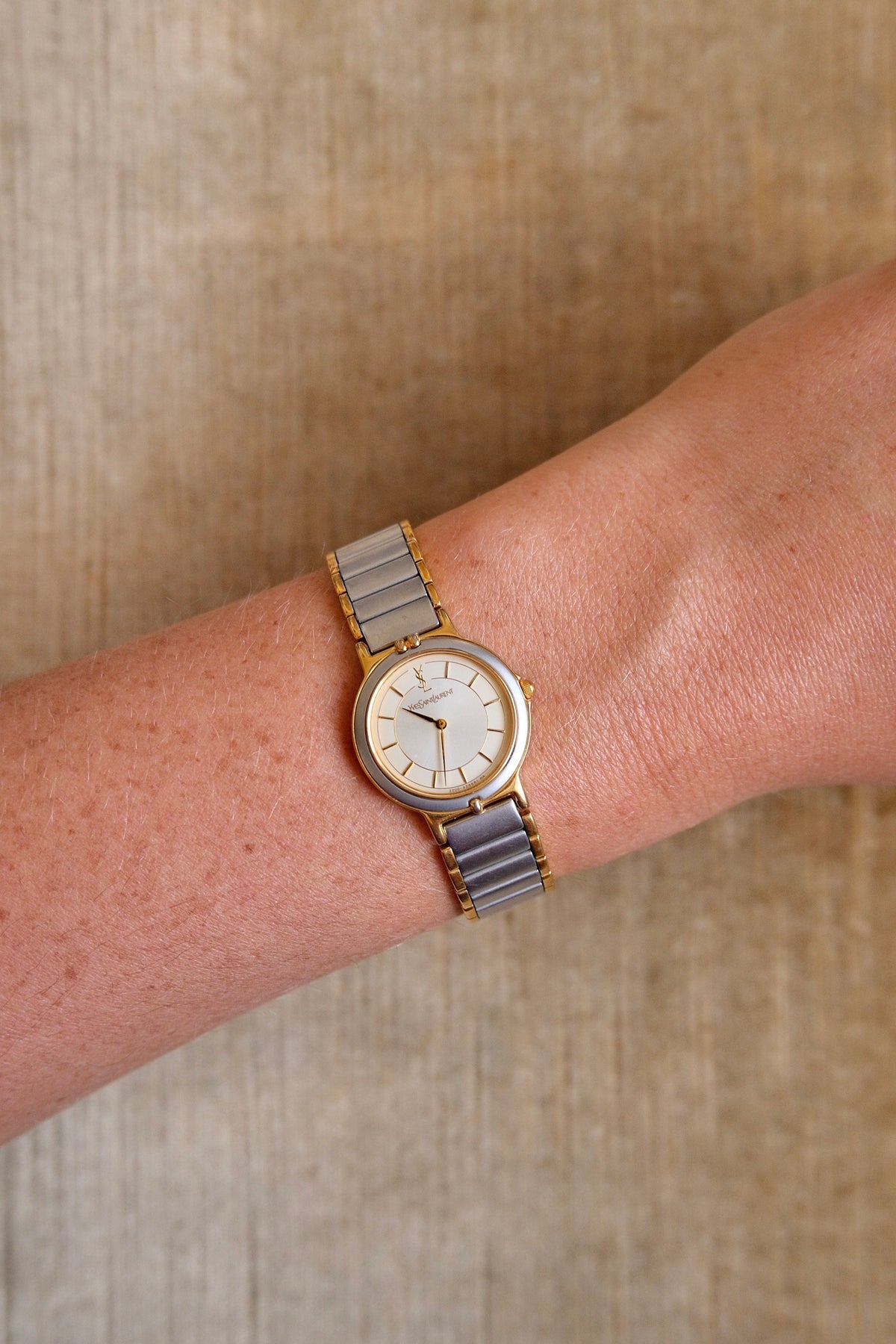 Vintage 90s Yves Saint Laurent Ladies' Quartz Watch - Silver-Tone Bracelet