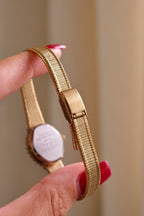 Rare Vintage 80s Marcel Drucker Oval Diamond Gold Cocktail Watch with Box & Papers