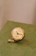 Early 80s Gucci Gold Plated Sphere Pendant Watch Manual Wind, Working