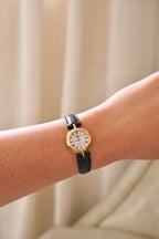1990s Raymond Weil Geneve Petite Gold Plated Watch Roman Numerals Quartz Swiss Dress Watch Women