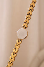 Vintage Seiko Ladies Gold Mother of Pearl Watch Working