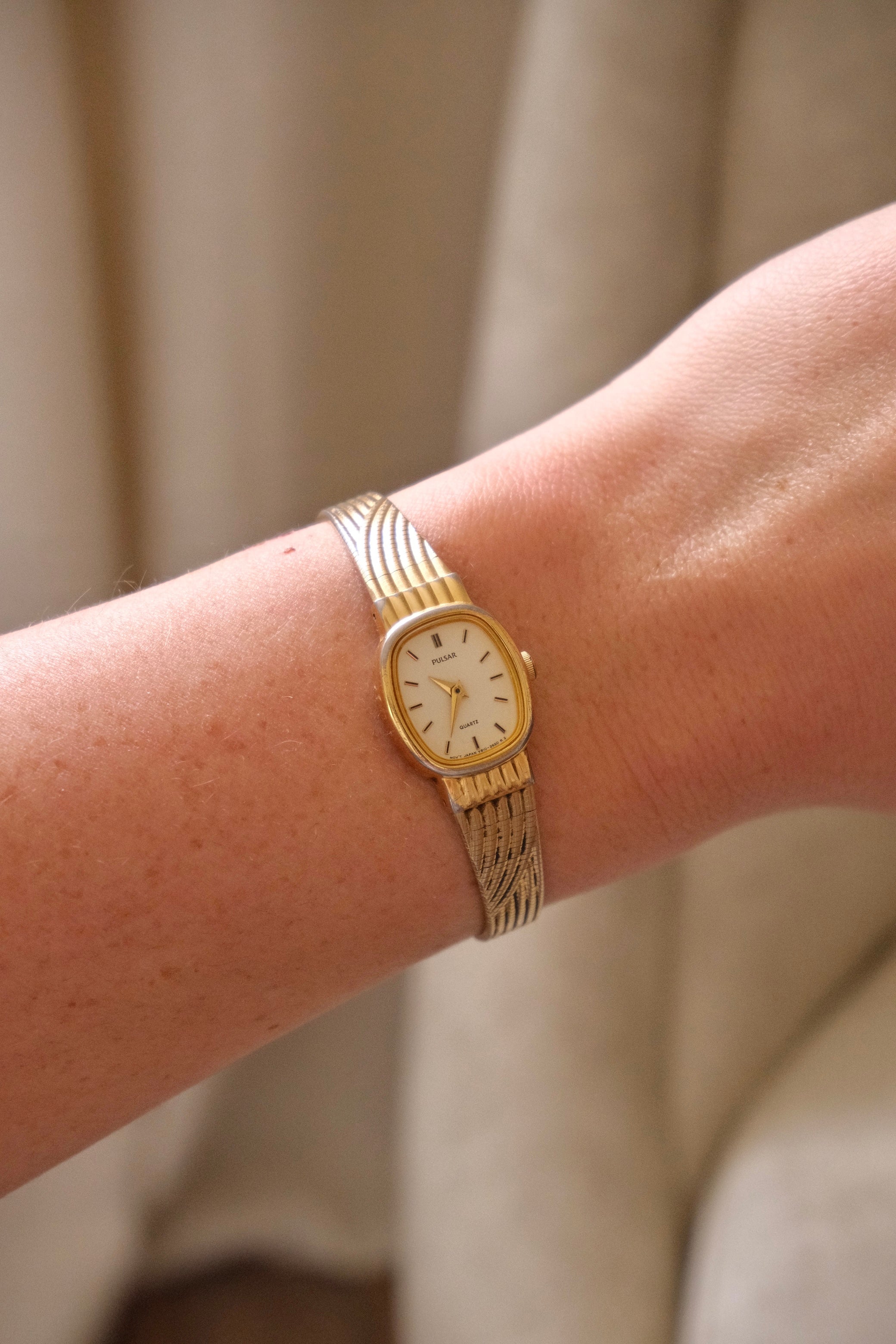 Vintage Ladies Gold Pulsar Watch Working