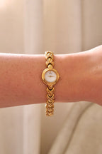 Vintage Seiko Ladies Gold Mother of Pearl Watch Working