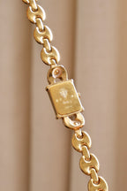 Vintage Gucci 1800L Watch Gold Plated Marina Link Bracelet Working