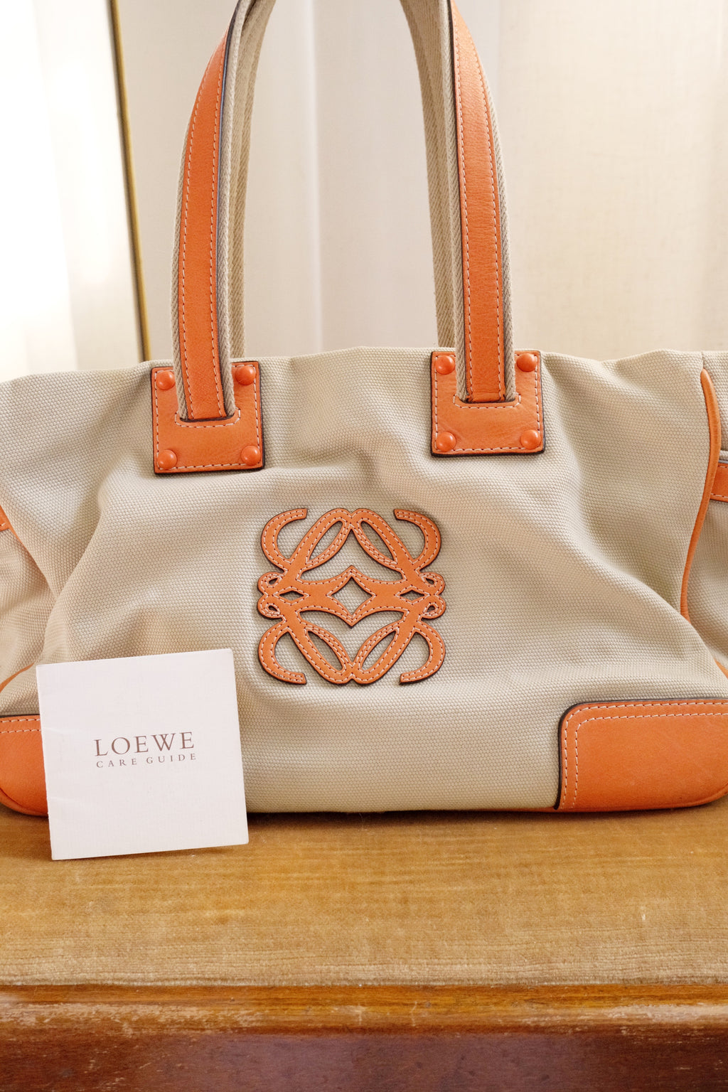 Rare 2007 Loewe Canvas Shoulder Bag