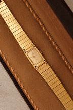 90s Vintage Ladies Ultra Thin Tank Lassale Seiko Gold Plated Watch Working in Box