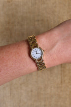 1992 Ladies Gold Raymond Weil Geneva Watch Roman Numerals with Box and Papers