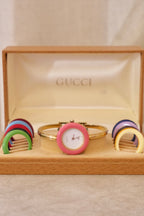 RARE Vintage Gucci Interchangeable Bezel Watch FULL SET with Box