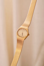 1970s Vintage Tissot Stylist Ladies Gold Manual Wind Mechanical Watch - Minimalist Oval Swiss Timepiece