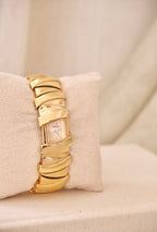Vintage 90s ladies gold chunky seiko bangle watch working in box