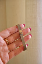 Vintage Bulova Ladies Watch 1950s Gold Plated Rectangular Swiss Manual Wind Mesh Bracelet