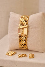 Rare Vintage Ladies Seiko Rivoli Asymmetrical Gold Plated Quartz Watch Working