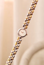 Rare vintage ladies Seiko two tone watch working