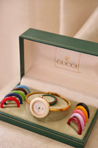 RARE Vintage Gucci Interchangeable Bezel Watch FULL SET with Box Working