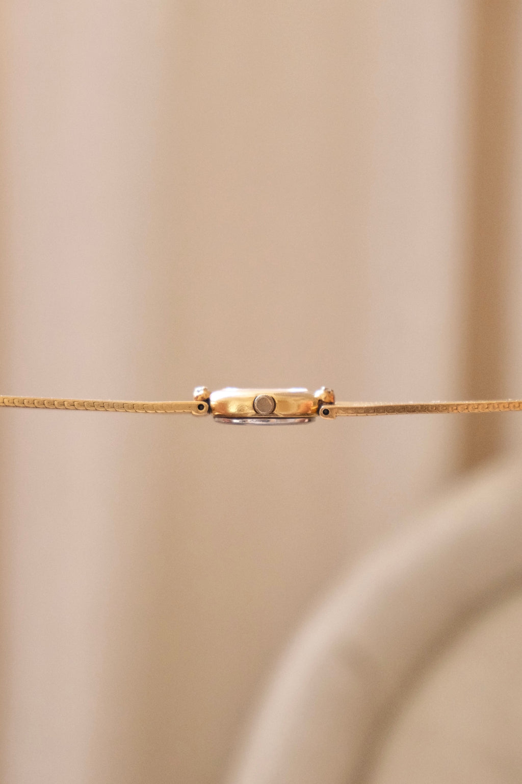 Rare Vintage 1980s Petite Seiko LaSalle Gold Tone Diamond Watch Working