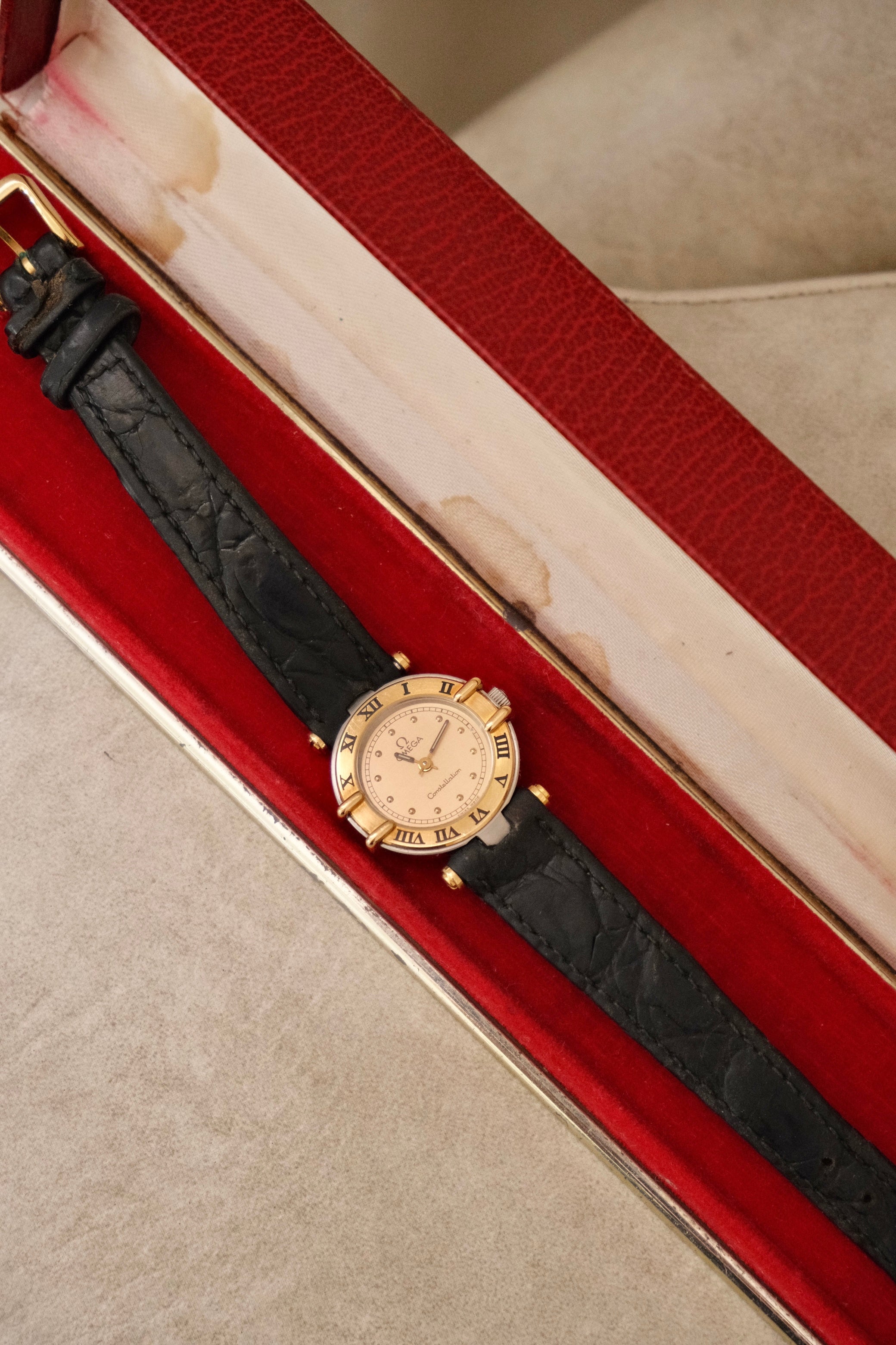 Vintage Omega Constellation Ladies Watch - Gold & Steel - Box Included