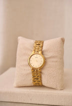 Vintage 90s Gold Seiko Ladies Watch, Champagne Dial