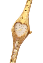 Sweet Vintage Sekonda Gold Heart Watch Working