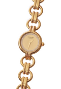 1990s Vintage Ladies 18k Gold Plated Raymond Weil Crystal Accent Dial Watch Working