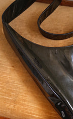 1980s Prada Dark Green Patent Leather Asim Shoulder Bag