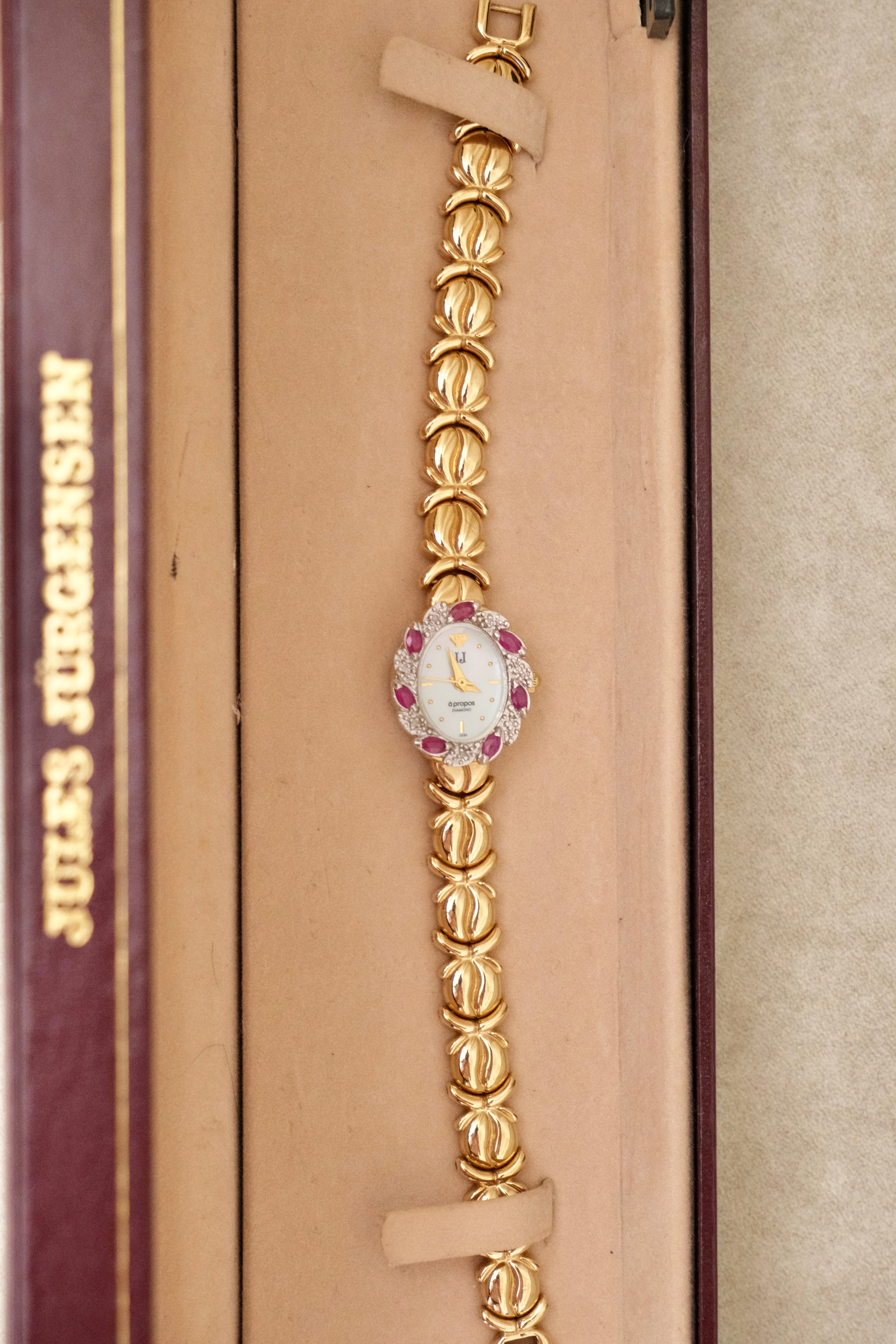 Vintage Jules Jürgensen Ladies Diamond and Ruby Cocktail Watch