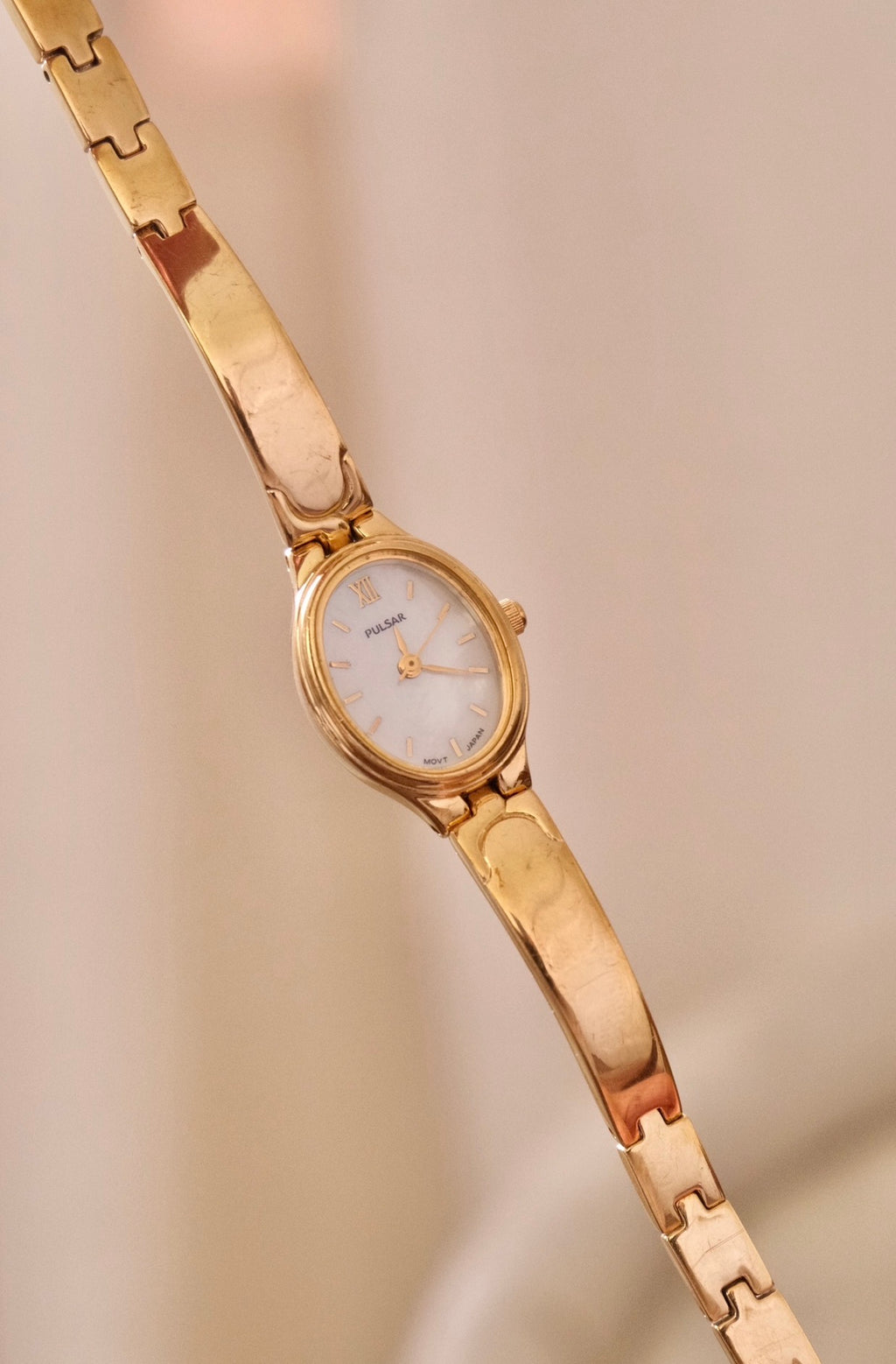 Vintage 90s Gold Ladies Pulsar Watch Working