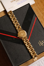 1992 Ladies Gold Raymond Weil Geneva Watch Roman Numerals with Box and Papers