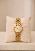 Vintage 90s Gold Seiko Ladies Watch, Champagne Dial
