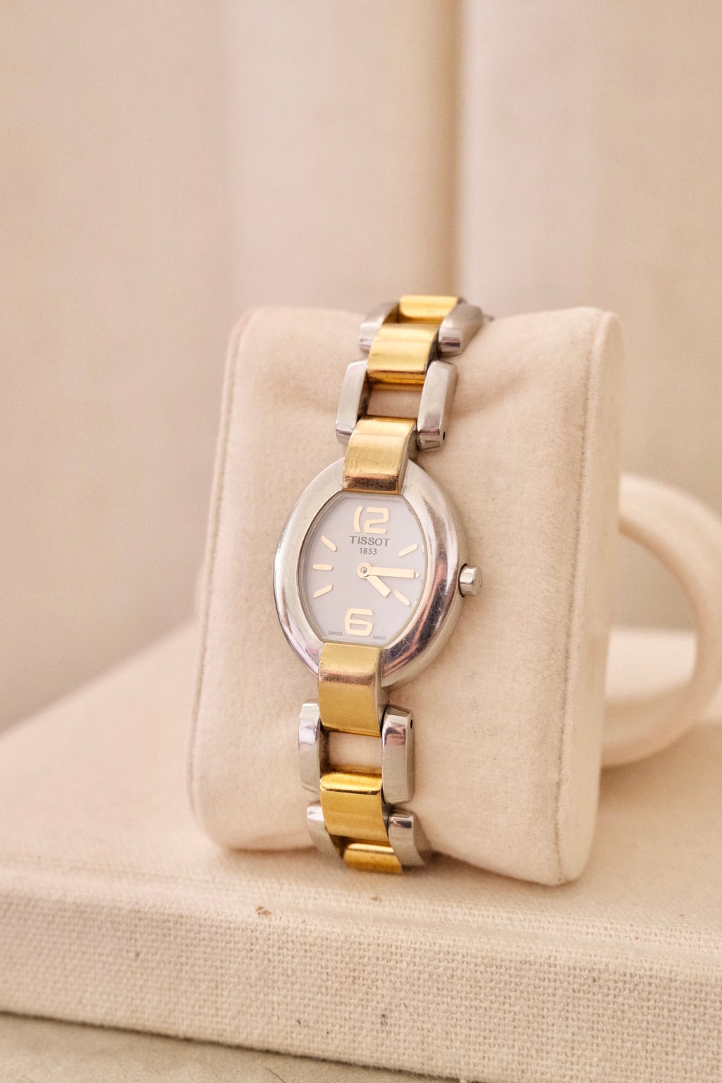 Vintage Tissot Ladies Two Tone Bracelet Watch – 1990s Swiss Made Dress Watch