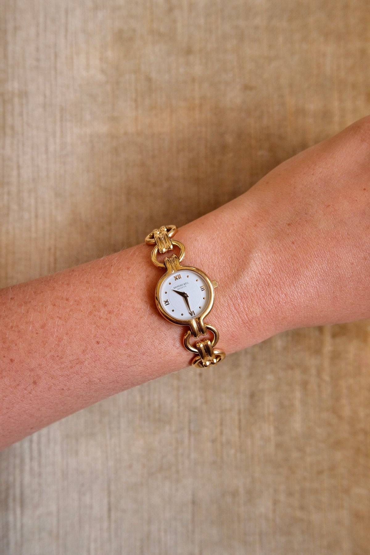Vintage Ladies' Gold-Plated Raymond Weil Quartz Watch - Round Dial