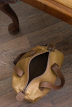 Vintage Loewe Brown Leather Boston Bag Spanish Luxury Top Handle Handbag