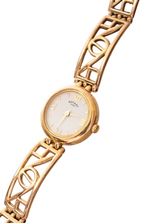 90s Rotary Vintage Ladies Gold Watch Fancy Links Working