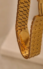 Vintage 1990s Christian Dior Paris Gold Tone Bracelet Watch Swiss Made Quartz Minimal Oval Dial Working