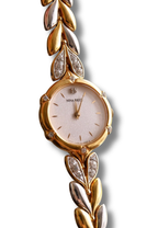 Near Mint Vintage Ladies Two Tone Diamont Accent Seiko Nina Ricci Watch