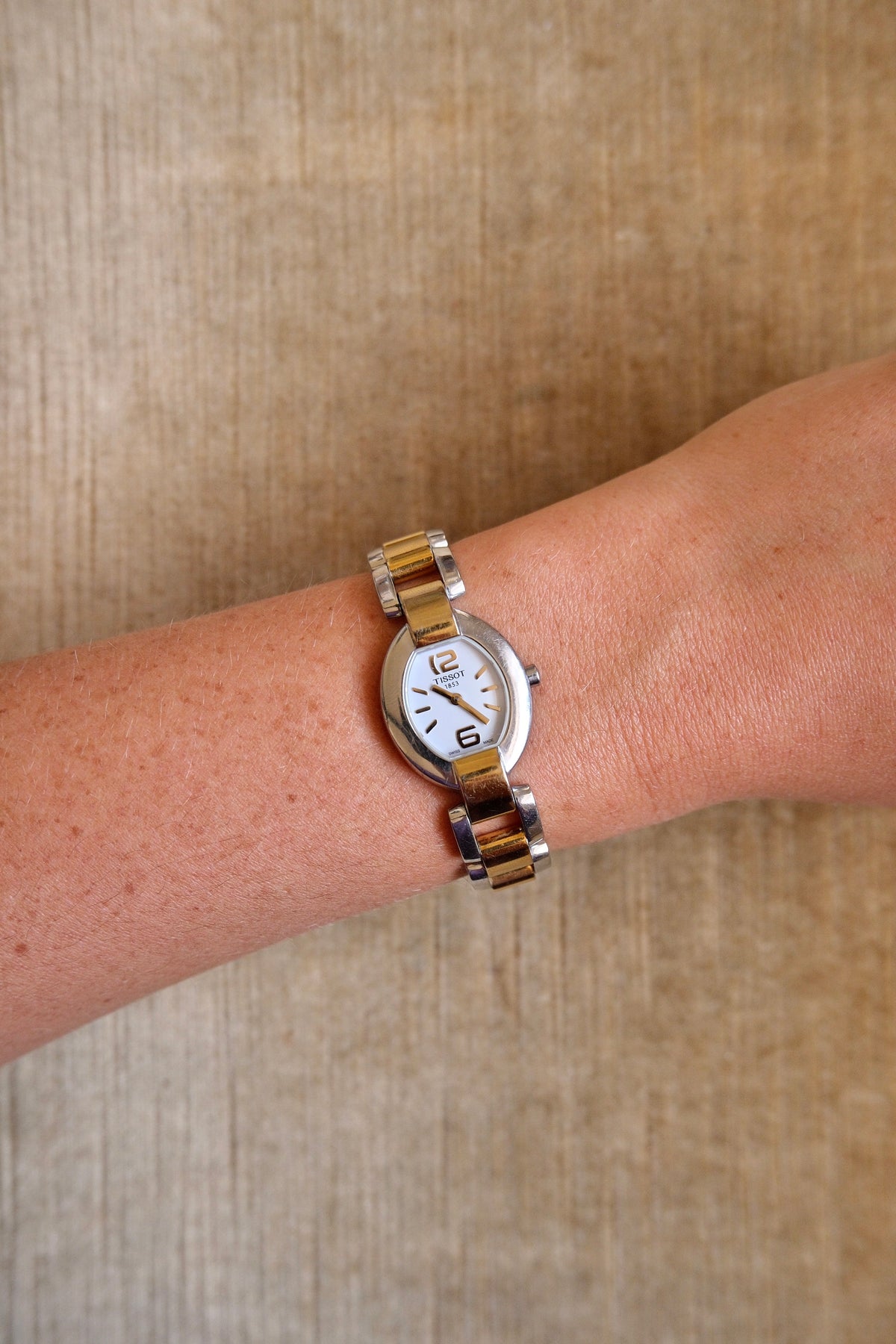 Vintage Tissot Ladies Two Tone Bracelet Watch – 1990s Swiss Made Dress Watch