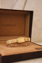 1990 Vintage Ladies Seiko Lassale Gold Tank Watch Box & Papers