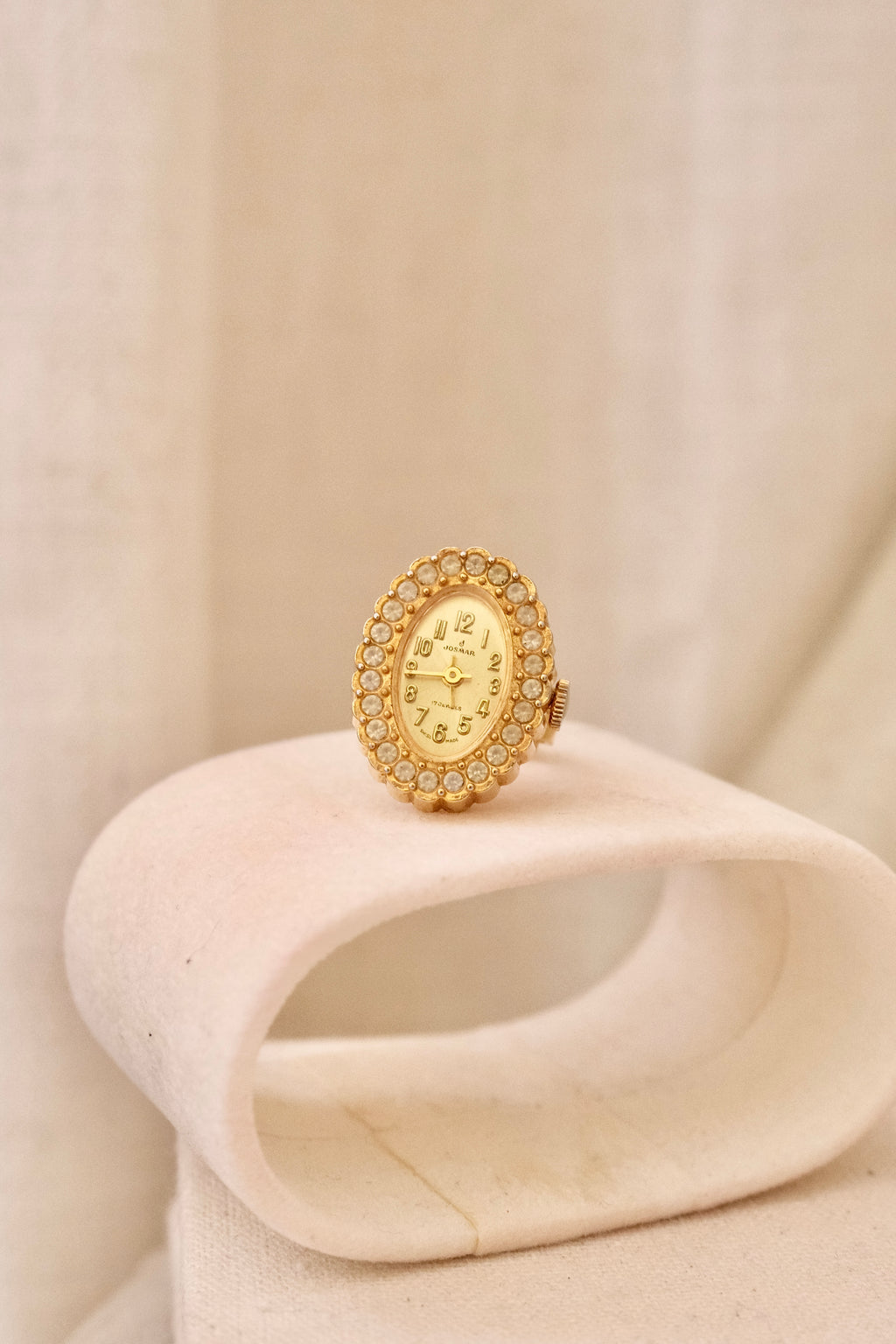 Vintage Gold Josmar Ring Watch Manual Wind Swiss Made