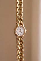 1992 Ladies Gold Raymond Weil Geneva Watch Roman Numerals with Box and Papers