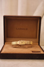 1990 Vintage Ladies Seiko Lassale Gold Tank Watch Box & Papers