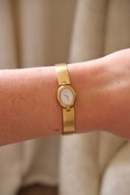Rare Vintage 1980s Petite Seiko LaSalle Gold Tone Diamond Watch Working