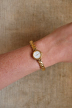 Rare 90s Petite Seiko Tisse Gold Ladies Bangle Watch