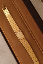 90s Vintage Ladies Ultra Thin Tank Lassale Seiko Gold Plated Watch Working in Box