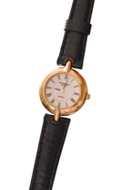 1990s Raymond Weil Geneve Petite Gold Plated Watch Roman Numerals Quartz Swiss Dress Watch Women
