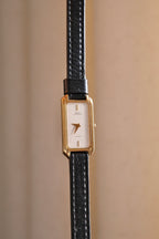 Rare Petite 90s Ladies Gold Silm Seiko Lassale Leather Watch